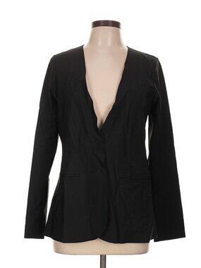 Athleta Black Deep V Neck Tailored Blazer Size 10